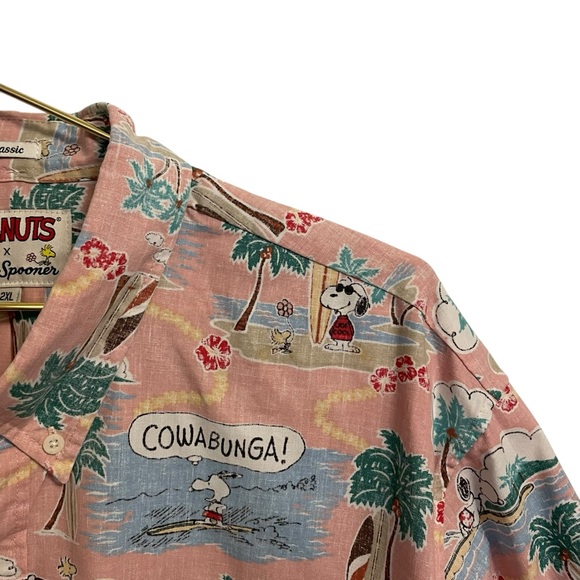Peanuts X Reyn Spooner Cotton Classic Button-Down Shirt Size 2XL - Picture 2 of 8